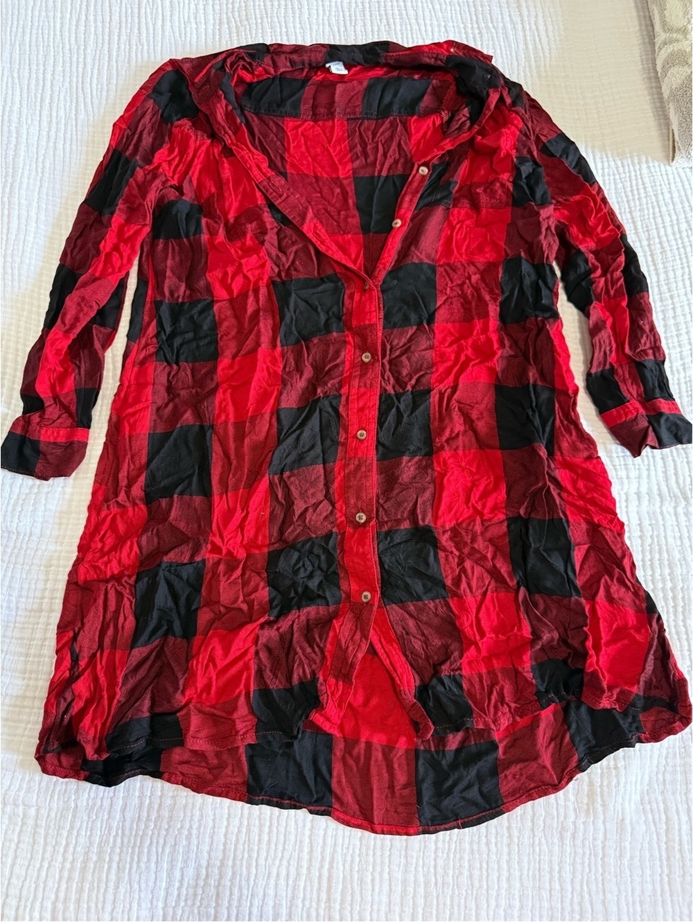 Old Navy Red and Black Plaid Dress